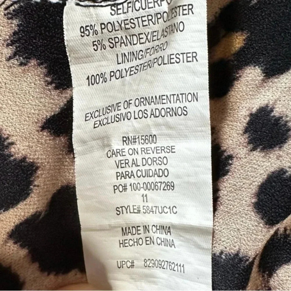 Sequin Hearts Sleeveless Leopard Animal Print Cocktail Party Dress Jr Size 11 - Picture 5 of 8